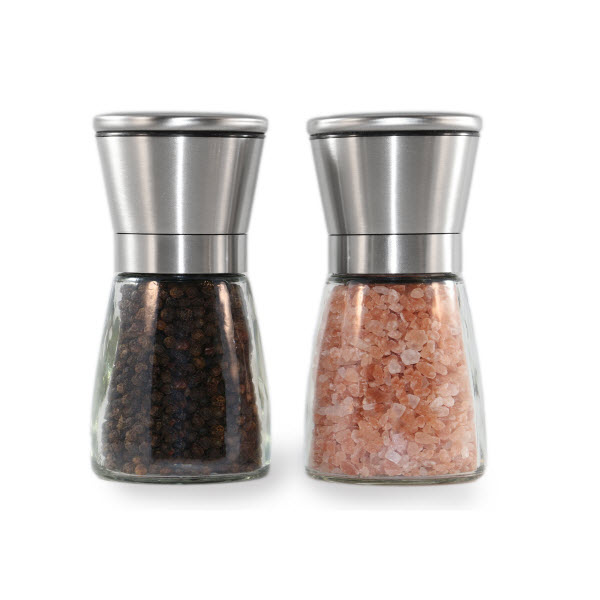 Stainless Steel Salt and Pepper Grinder Set